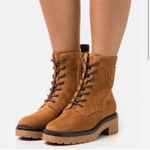 TORY BURCH
Miller Lug Sole Suede Bootie In Brown